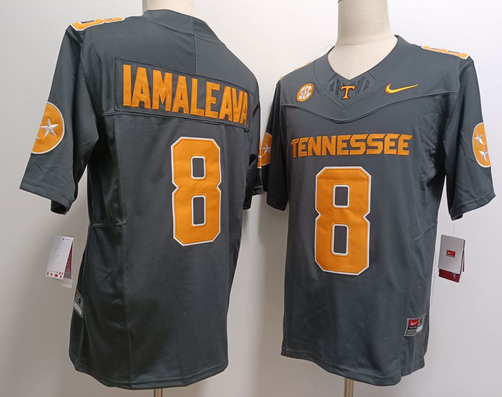 Men Tennessee Volunteers #8 Iamaleava Black Nike 2025 NCAA Jersey